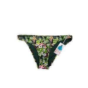 NWT JOHNNY WAS XL multi mono hipster swimsuit bikini bottom green floral peach
